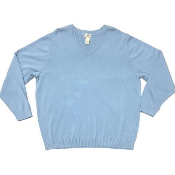 LL Bean Sweater Mens XX Large Blue Grandpacore - Picture 1 of 16